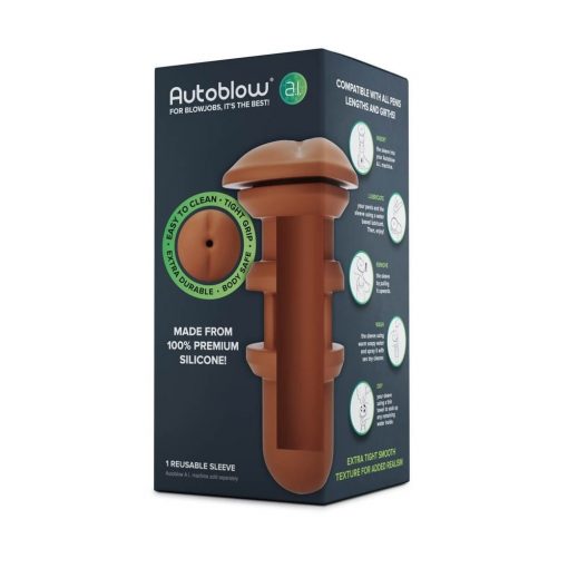  Autoblow AI Silicone Anus Sleeve - Brown Product accessory