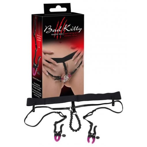  Bad Kitty String With Clamps BDSM accessory