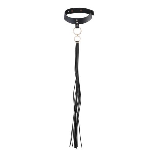  Maze Tassel Choker Black Collar/leash