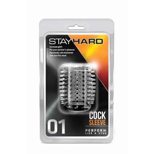  Stay Hard Cock Sleeve 01 Clear Penis Ring/Cuff