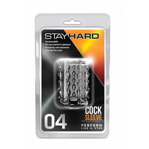  Stay Hard Cock Sleeve 04 Clear Penis Ring/Cuff