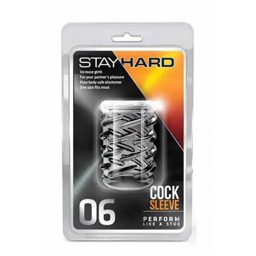  Stay Hard Cock Sleeve 06 Clear Penis Ring/Cuff