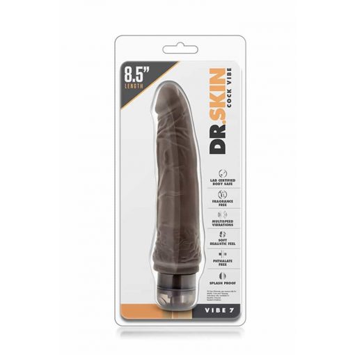  Dr. Skin Cock Vibe 7 Chocolate Realistic vibrator