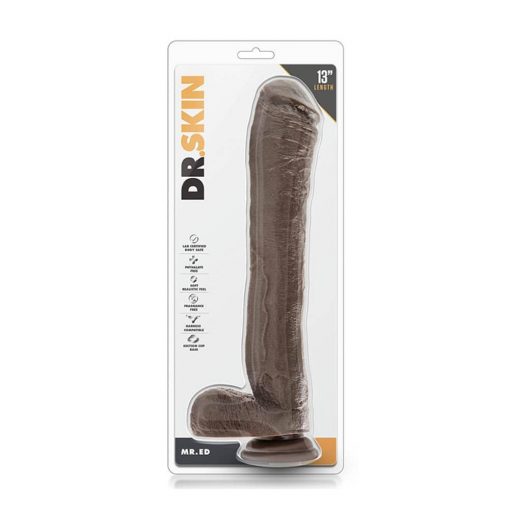  Dr.Skin Mr.Ed 13 inch Dildo Chocolate Dildo