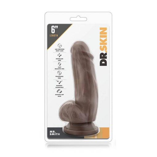  Dr. Skin Mr. Smith 7 inch Dildo Chocolate Dildo