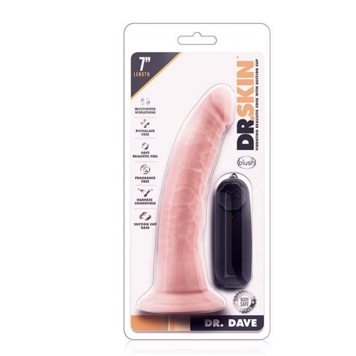  Dr. SKIN DR. DAVE 7INCH VIBRATING COCK Realistic vibrator