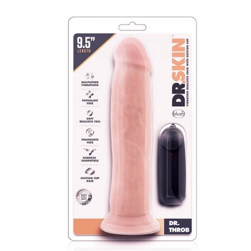  Dr. SKIN DR. THROB 9.5 INCH VIBR. COCK Realistic vibrator