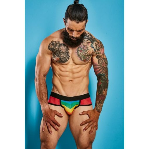  C4M-Mixed Jockstrap-Rainbow-M Men's clothing