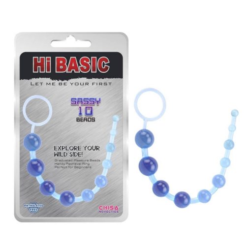  Sassy Anal Beads Blue Bullets