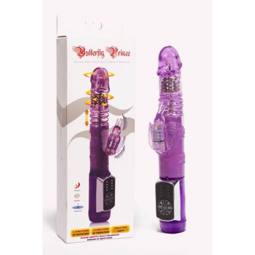  Butterfly Prince Rabbit Vibrator Purple Nonfigurative Vibrator