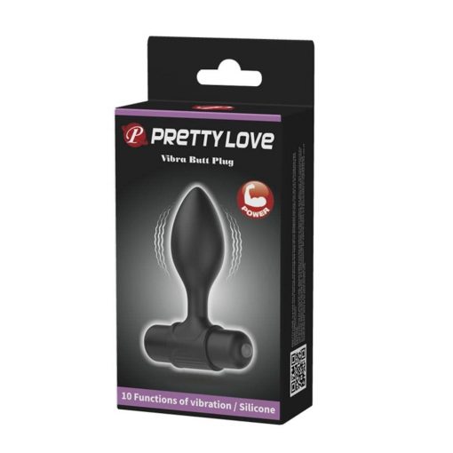  Pretty Love Vibra Butt Plug Black Butt plug