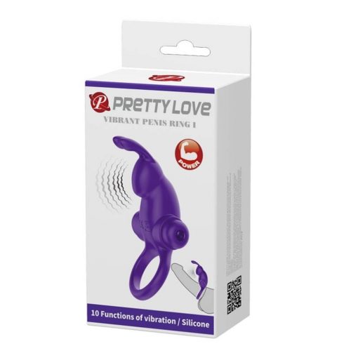  Pretty Love Vibrant Penis Sleeve 1 Purple Penis Ring/Cuff