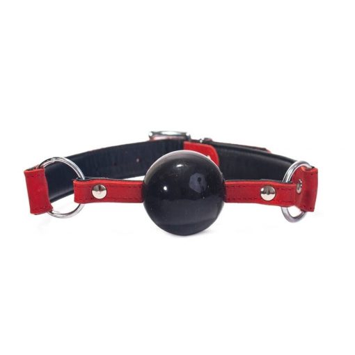  Silicone Ball Gag Black/Red Gags