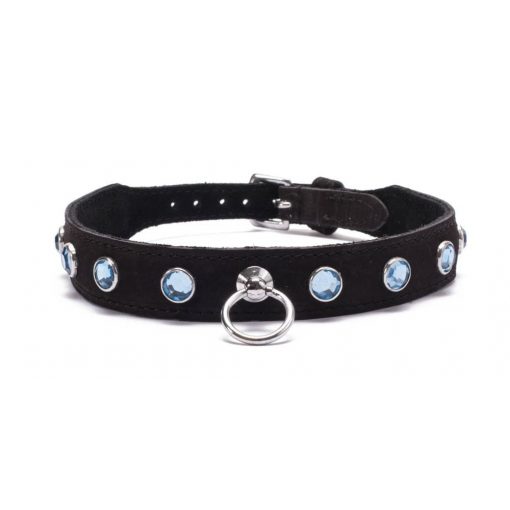  Crystal Collar Light Blue Collar/leash