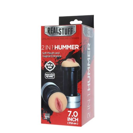  RealStuff 2 in 1 Hummer Mouth & Vagina Male Masturbator