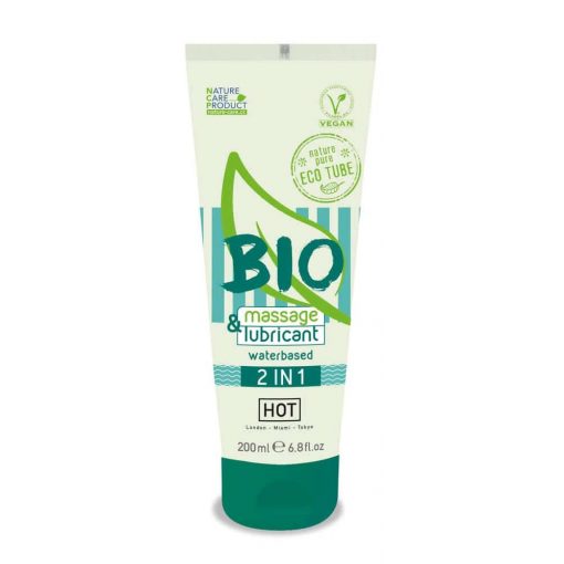  HOT BIO massage & lubricant waterbased 2 in 1 200 ml Massage candle/oil