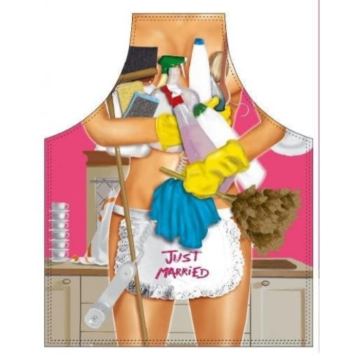  Just Married Cleaner - Apron toy and gift