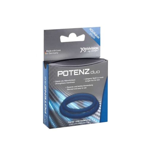  POTENZduo Blue Medium Penis Ring/Cuff