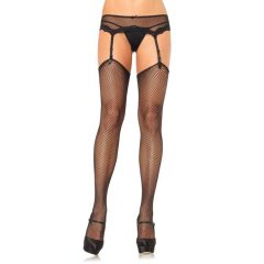  729020 FISHNET STOCKING O/S BLK Stockings/Hanging Garters