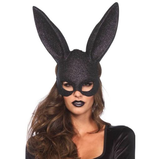  Glitter Masquerade Rabbit Mask Black Mask/Blindfold/Headgear