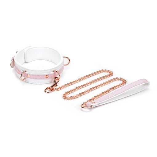  White & Pink Fairy Goat Leather Collar Collar/leash