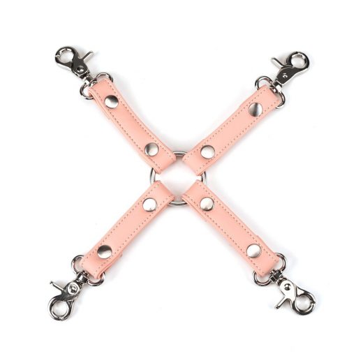  Pink Organosilicon Hogtie Handcuffs