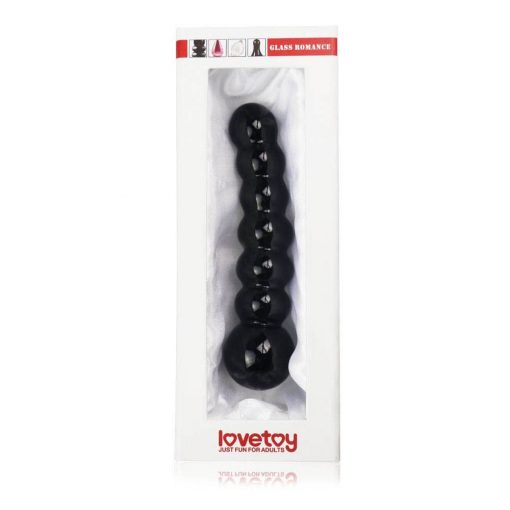  Glass Romance Black 3 Dildo