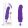  Rechargeable IJOY Silicone Waver Purple Nonfigurative Vibrator