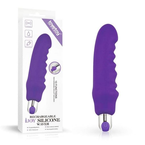  Rechargeable IJOY Silicone Waver Purple Nonfigurative Vibrator