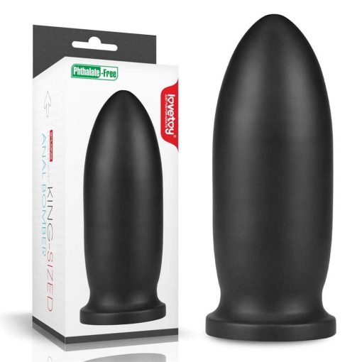  9" King Sized Anal Bomber Black Butt Plug