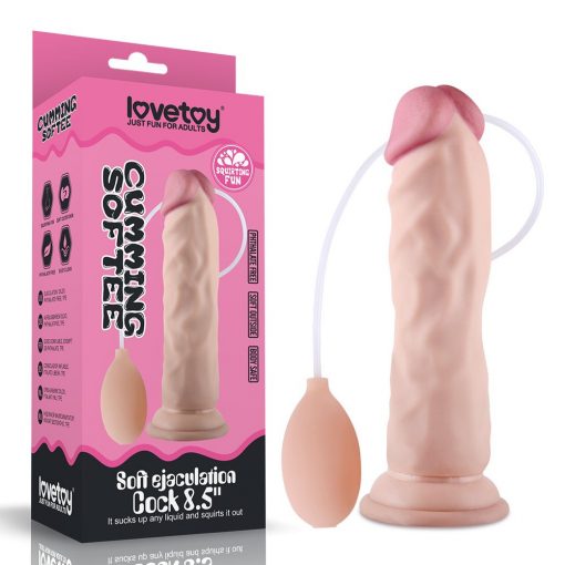  8.5" Soft Ejaculation Cock Dildo