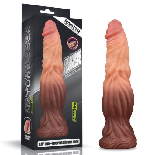  9.5'' Dual layered Liquid Silicone Nature Cock Dildo