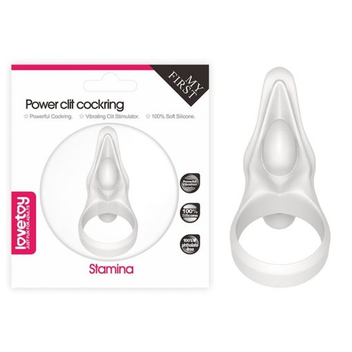  Power Clit Silicone Cockring White Penis Ring/Cuff