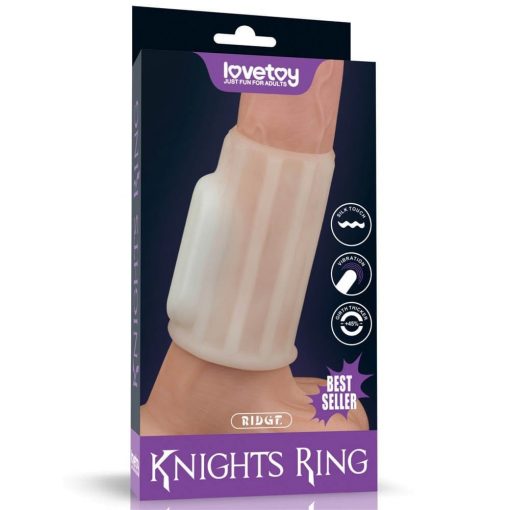  Vibrating Spiral Knights Ring (White) III Penis Ring/Cuff