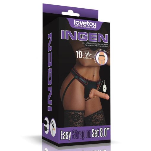  Vibrating Easy Strapon Set 7.5" Strap-on Device