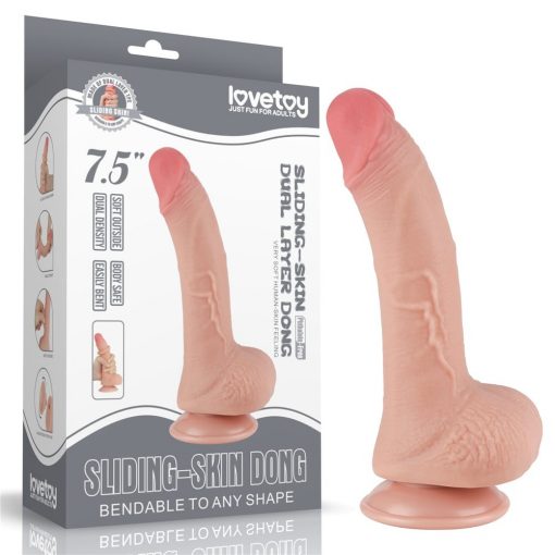 7.5'' Sliding Skin Dual Layer Dong Flesh I Dildo