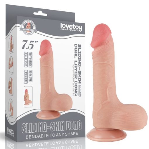  7.5'' Sliding Skin Dual Layer Dong Flesh III Dildo