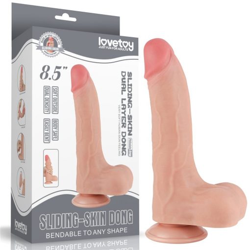  8.5'' Sliding Skin Dual Layer Dong Flesh II Dildo