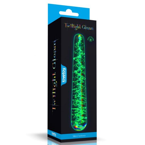  Glow-in-the-dark Twilight Gleam Glass Dildo-Slim Fantasy Dildo