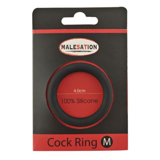  Malesation Silicone Cock Ring Black M Penis Ring/Cuff