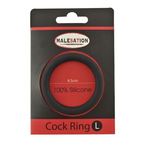  Malesation Silicone Cock Ring Black L Penis Ring/Cuff