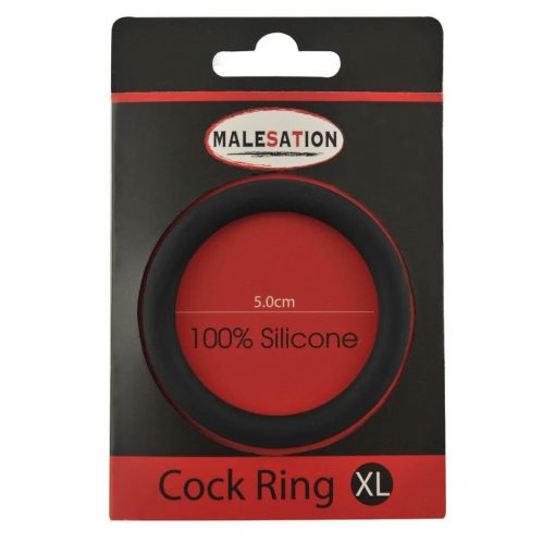  Malesation Silicone Cock Ring Black XL Penis Ring/Cuff