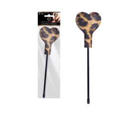  LEOPARD FRENZY HEART SHAPED PADDLE Whip/Wand/Paddle