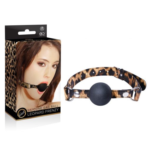  LEOPARD FRENZY SILICONE GAG BALL Gags