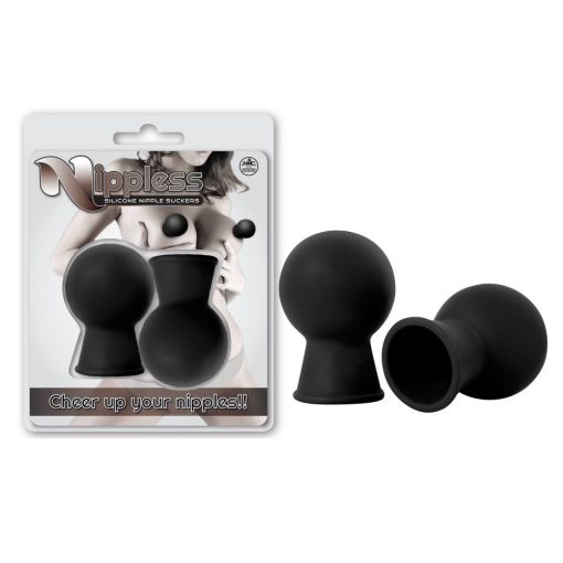  NIPPLESS SILICONE NIPPLE SUCKER SET OF 2PCS BLACK