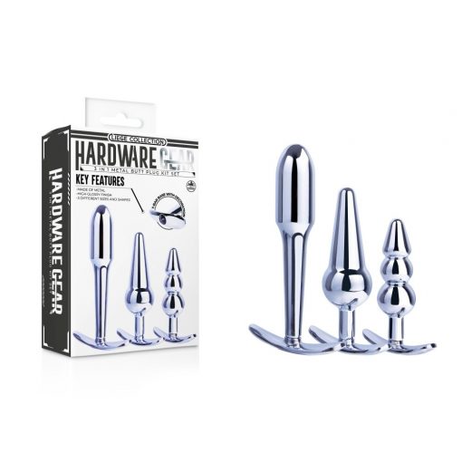  Hardware Gear 3 in 1 Metal Butt Plug Set II