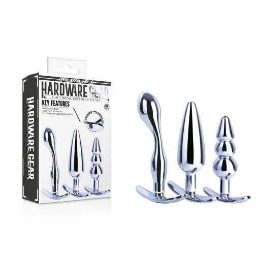  Hardware Gear 3 in 1 Metal Butt Plug Set III