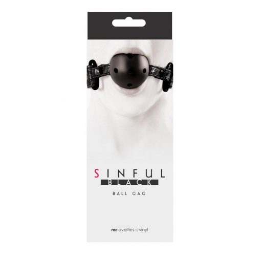  Sinful Ball Gag Black Gags