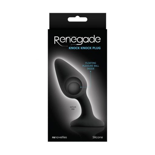  Renegade Knock Knock Plug Black Butt plug