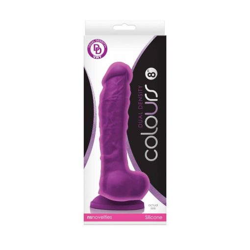  Colors Dual Density 8 inch Dildo Purple Dildo